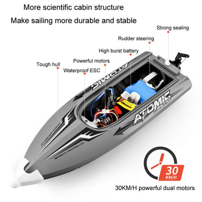 EB02 2.4G Wireless RC Boat Circulating Water-Cooled High-Speed Speedboat Racing Boat Model Toy(Orange) - RC Boats by PMC Jewellery | Online Shopping South Africa | PMC Jewellery | Buy Now Pay Later Mobicred