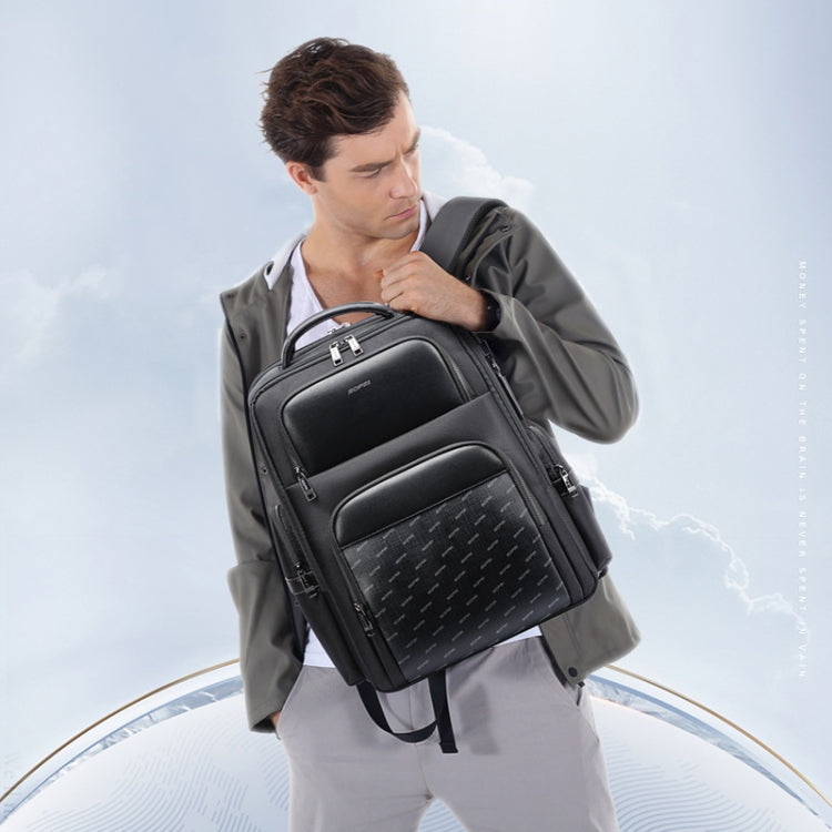 Bopai 61-91911 Large Capacity Business Waterproof Laptop Backpack With USB+Type-C Port(Black) - Backpack by Bopai | Online Shopping South Africa | PMC Jewellery | Buy Now Pay Later Mobicred