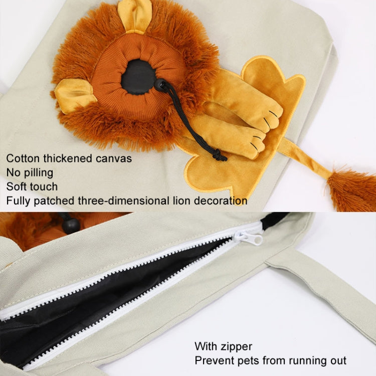 Canvas Expandable Little Lion Shape Cat Bag Small Dog Handbag, Size: Small (Light Green) - Pet Storages & Bags by PMC TechLife | Online Shopping South Africa | PMC TechLife | Buy Now Pay Later Mobicred