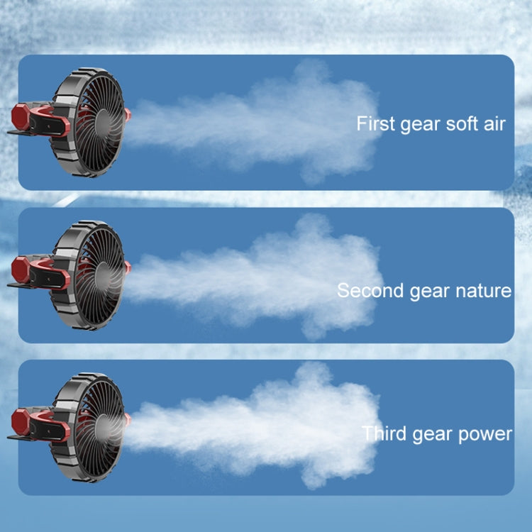 Car Foldable Steering USB Single-Head Fan(Black Red) - free shipping - PMC TechLife - Order now!