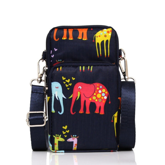 Printed Crossbody Mobile Phone Bag Mini Wallet With Arm Band, Style: Animal Park - Single-shoulder Bags by PMC Jewellery | Online Shopping South Africa | PMC Jewellery | Buy Now Pay Later Mobicred