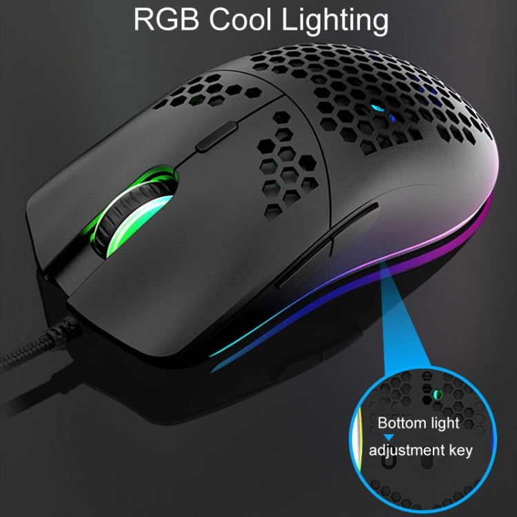 XUNSVFOX XYH90 Wired Hollow Hole Mouse RGB Illuminated Macro Programming Gaming Mouse(Black) - Wired Mice by XUNSVFOX | Online Shopping South Africa | PMC Jewellery | Buy Now Pay Later Mobicred