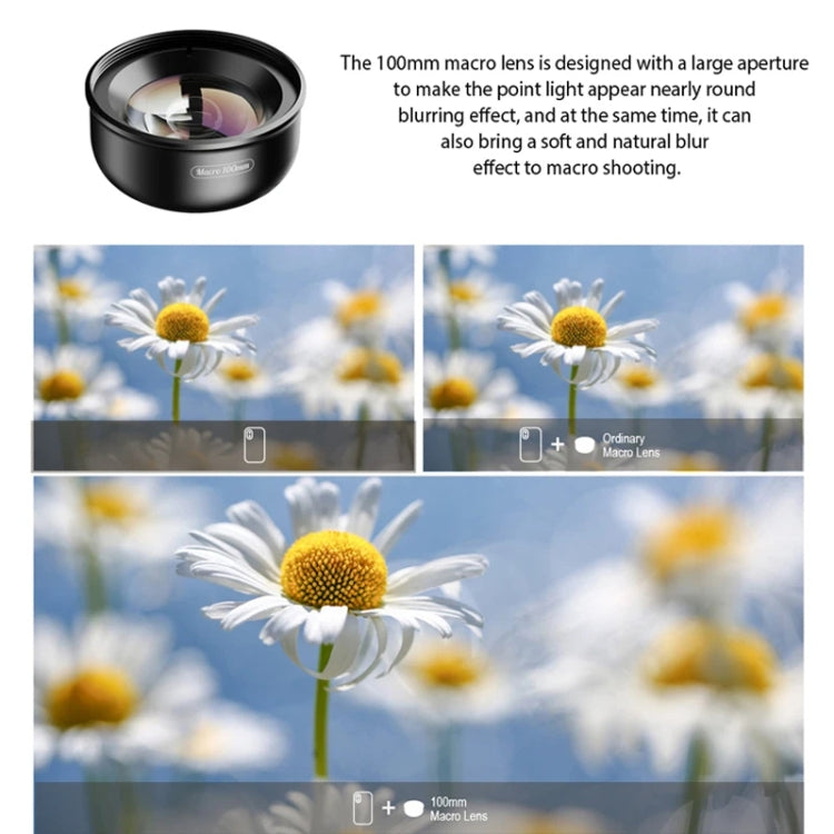 APEXEL 4K HD 100mm Macro Lens With LED Fill Light Set for Smartphones - free shipping - PMC Jewellery - Order now!
