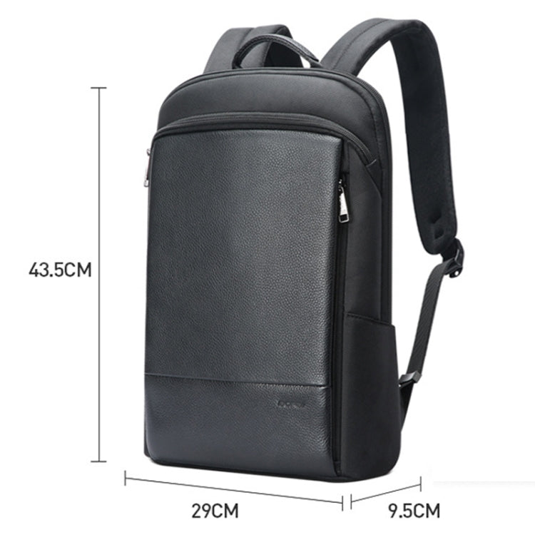 Bopai First-Layer Cowhide Business Commuter Waterproof And Lightweight Laptop Backpack, Color: Flagship - Backpack by Bopai | Online Shopping South Africa | PMC Jewellery | Buy Now Pay Later Mobicred