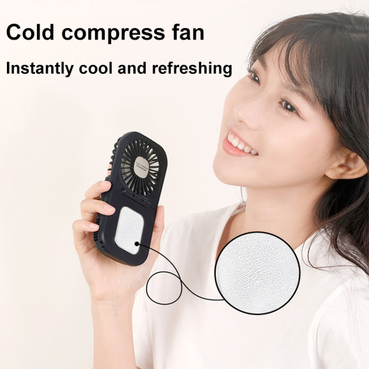 USB Charging Folding Outdoor Handheld Mini Cold Compress Fan Desktop Cooling Fan(Navy Blue) - Electric Fans by PMC Jewellery | Online Shopping South Africa | PMC Jewellery | Buy Now Pay Later Mobicred