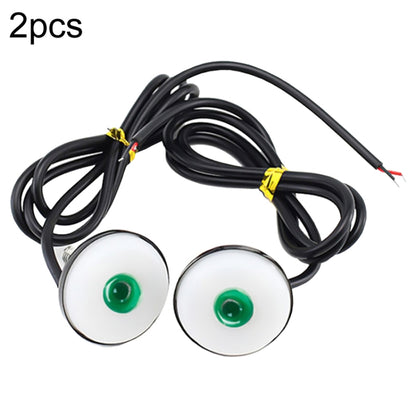 2pcs 23mm Motorcycle Eagle Eye Light Reverse Rearview Mirror Spotlight(Green) - Eagle Eye Lamps by PMC Jewellery | Online Shopping South Africa | PMC Jewellery | Buy Now Pay Later Mobicred