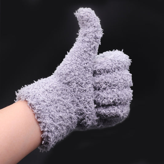 Thickened Hanging Porcelain Pulp Tray Walnut Coral Velvet Gloves, Color: Gray Thickened - Others by PMC Jewellery | Online Shopping South Africa | PMC Jewellery | Buy Now Pay Later Mobicred