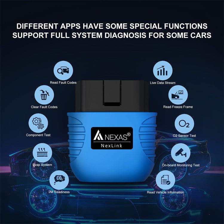 Nexas Bluetooth 5.0 OBD2 Diagnostic Scanner For IOS/Android - Code Readers & Scan Tools by NEXAS | Online Shopping South Africa | PMC Jewellery | Buy Now Pay Later Mobicred