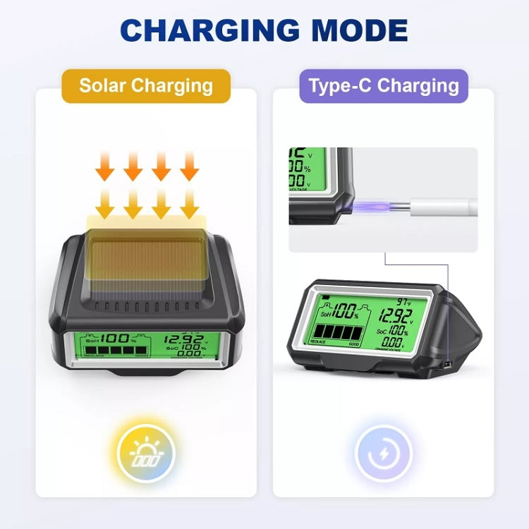 ANCEL 12V LED Car Battery Tester SOH/SOC Rechargeable Battery Analysis Tool - Electronic Test by Ancel | Online Shopping South Africa | PMC Jewellery | Buy Now Pay Later Mobicred