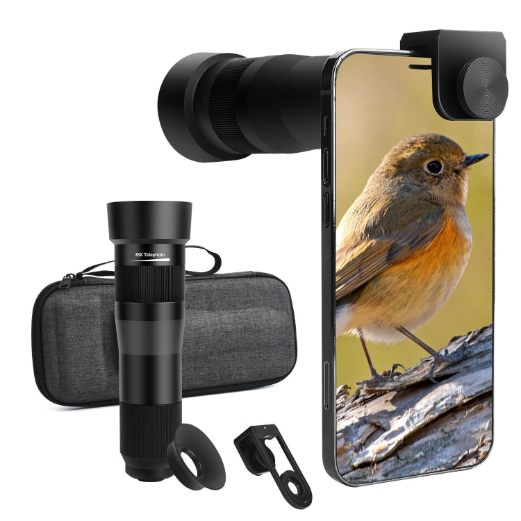 38X Mobile Phone Telephoto Lens Set Monocular Telescope With Tripod - Telescope & Microscope by PMC Jewellery | Online Shopping South Africa | PMC Jewellery | Buy Now Pay Later Mobicred