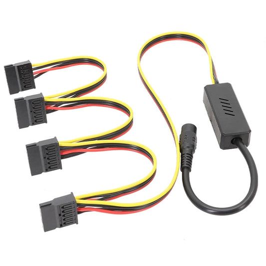 Adapter DC 5.5 x 2.5mm To Hard Disk Power Supply Cable, Model: One To Four SATA - eSATA & SATA & IDE by PMC Jewellery | Online Shopping South Africa | PMC Jewellery | Buy Now Pay Later Mobicred