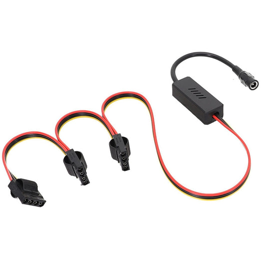 Adapter DC 5.5 x 2.5mm To Hard Disk Power Supply Cable, Model: DC To 4Pin One To Three - eSATA & SATA & IDE by PMC Jewellery | Online Shopping South Africa | PMC Jewellery | Buy Now Pay Later Mobicred