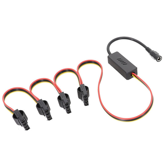 Adapter DC 5.5 x 2.5mm To Hard Disk Power Supply Cable, Model: DC To 4Pin One To Four - eSATA & SATA & IDE by PMC Jewellery | Online Shopping South Africa | PMC Jewellery | Buy Now Pay Later Mobicred