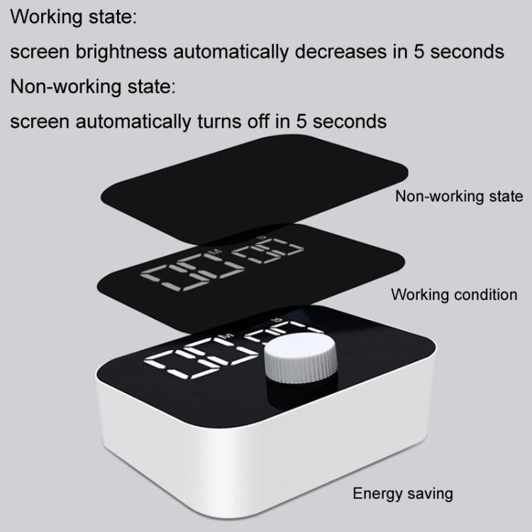 YS LED Rotating Timer IlSent Kitchen Time Manager(White) - free shipping - PMc TechLife - Order now!