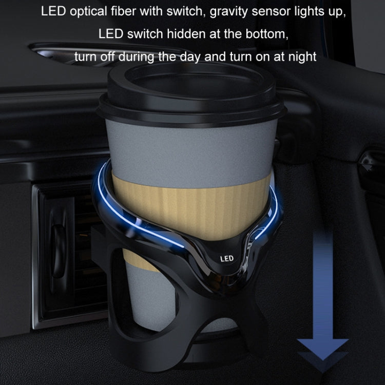 Car Cup Holder Air Conditioner Outlet Multifunctional Storage Rack, Color: Black Red LED Light - Car Drink Holders by PMC Jewellery | Online Shopping South Africa | PMC Jewellery | Buy Now Pay Later Mobicred