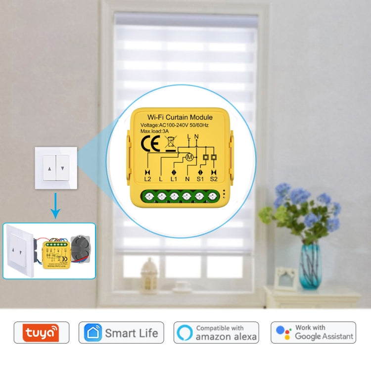 WiFi+RF Graffiti Curtain Switch On / Off Module - Smart Switch by PMC Jewellery | Online Shopping South Africa | PMC Jewellery | Buy Now Pay Later Mobicred