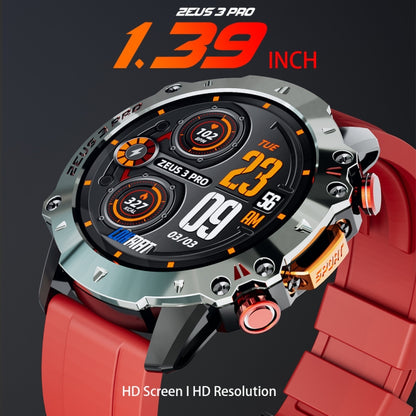 LOKMAT ZEUS3 Pro 1.39-Inch 5ATM Waterproof Outdoor Sports Bluetooth Call Smart Watch(Red) - Smart Watches by LOKMAT | Online Shopping South Africa | PMC Jewellery | Buy Now Pay Later Mobicred