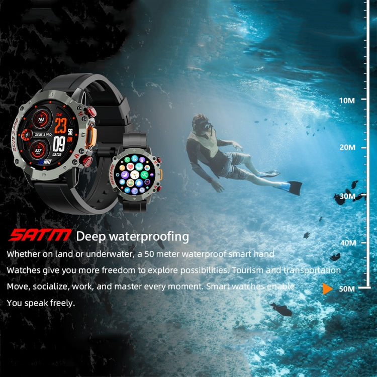 LOKMAT ZEUS3 Pro 1.39-Inch 5ATM Waterproof Outdoor Sports Bluetooth Call Smart Watch(Blue) - Smart Watches by LOKMAT | Online Shopping South Africa | PMC Jewellery | Buy Now Pay Later Mobicred