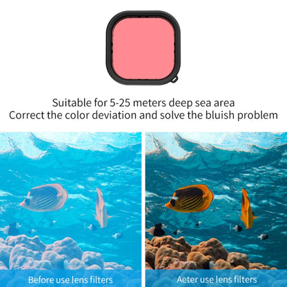 TELESIN GP-WTP-901 45m Diving Shell, For GoPro HERO12 Black / HERO11 Black / HERO10 Black / HERO9 Black Shell+Filter Set - Waterproof Cases by TELESIN | Online Shopping South Africa | PMC Jewellery | Buy Now Pay Later Mobicred