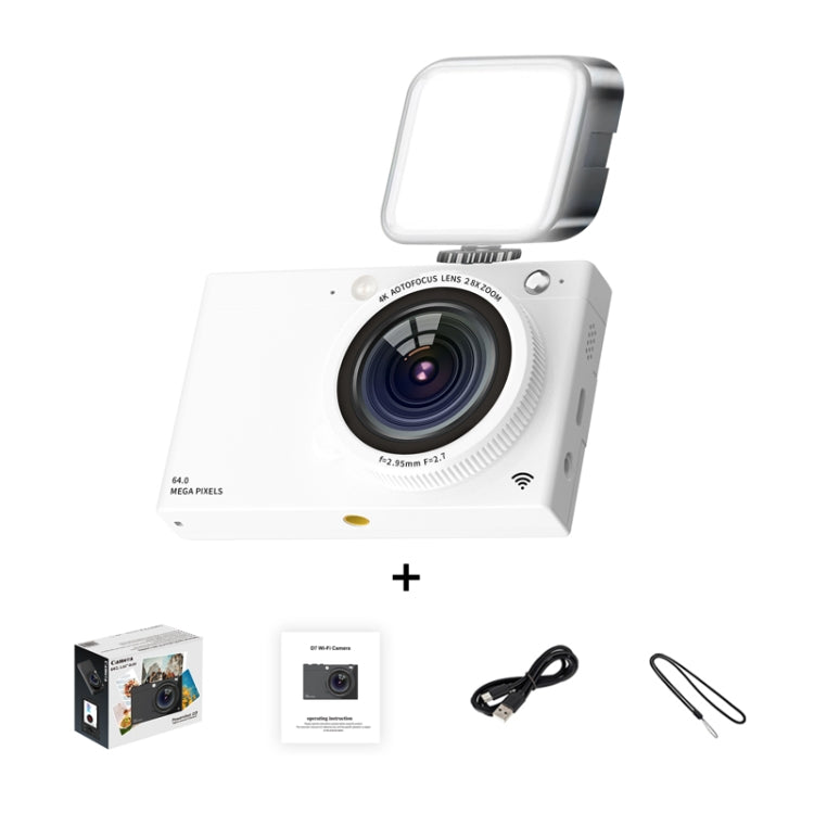 High-Definition CCD Digital Camera 64 Million WiFi Card Camera, Color: White + Fill Light - free shipping - PMC TechLife - Order now!