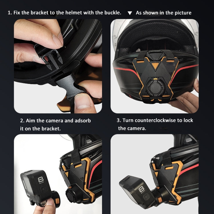 Magnetic Quick Release Motorcycle Helmet Chin Stand Mount For Smart Phone - Helmet Mount by PMC TechLife | Online Shopping South Africa | PMC TechLife | Buy Now Pay Later Mobicred