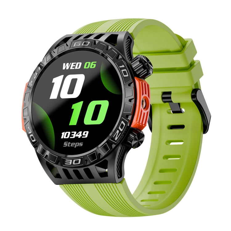 LOKMAT ZEUS6 PRO 1.46-Inch IP68 Waterproof SOS Flashlight Bluetooth Smart Watch(Yellow Green) - Smart Watches by LOKMAT | Online Shopping South Africa | PMC Jewellery | Buy Now Pay Later Mobicred