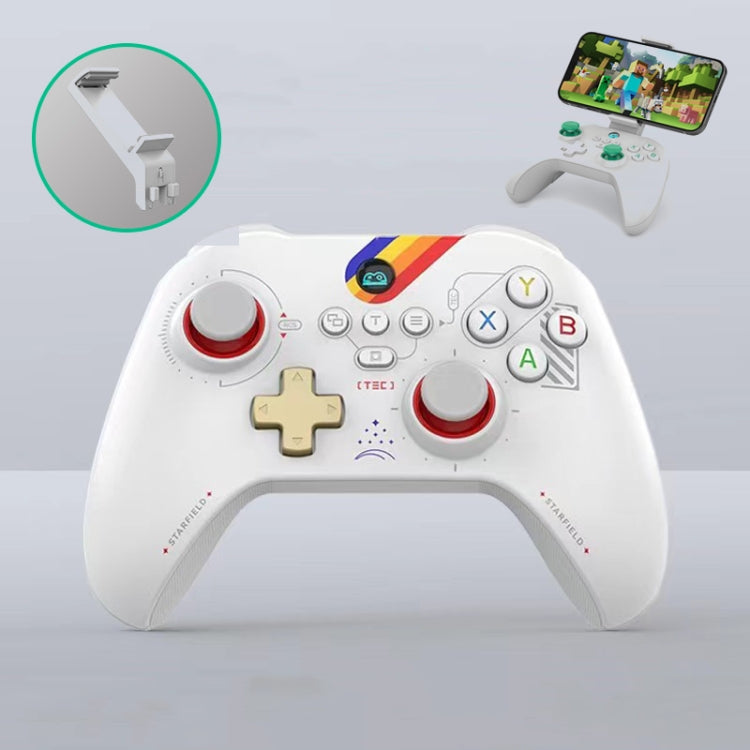 Z03 Wireless Bluetooth Game Controller For Switch / IOS / Android / PC / PS3 / PS4, Spec: Star White+Bracket - free shipping - PMC Jewellery - Order now!
