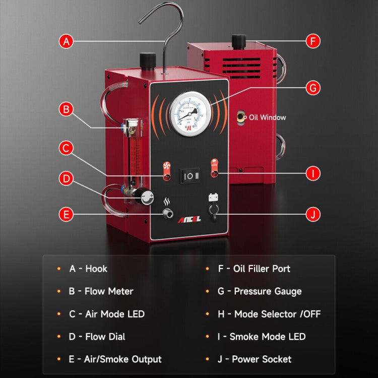 ANCEL S300 12V Car Smoke Leak Detector Smoke Generator EVAP Pipe Leak Location Analyzer - Electronic Test by ANCEL | Online Shopping South Africa | PMC Jewellery | Buy Now Pay Later Mobicred