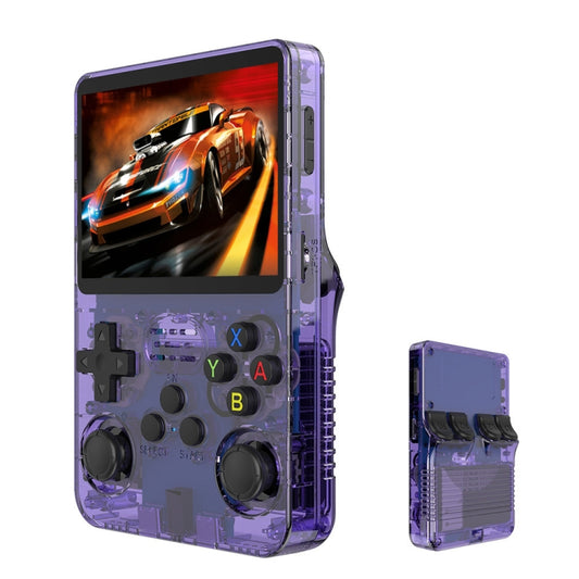 R36S Retro Handheld Game Console Linux System 3.5-Inch IPS Screen Portable Video Player 64G Purple Transparent - Pocket Console by PMC Jewellery | Online Shopping South Africa | PMC Jewellery | Buy Now Pay Later Mobicred