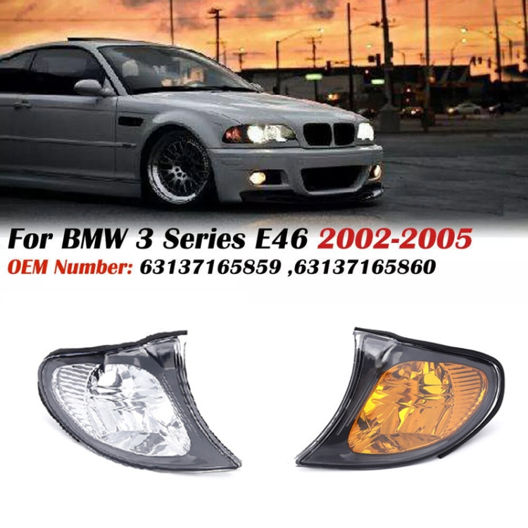 For 2002-2005 BMW 3 Series E46 Car Front Corner Parking Turn Signal Lights(Yellow Left OE 63137165859) - Arrow Turn Lights by PMC Jewellery | Online Shopping South Africa | PMC Jewellery | Buy Now Pay Later Mobicred
