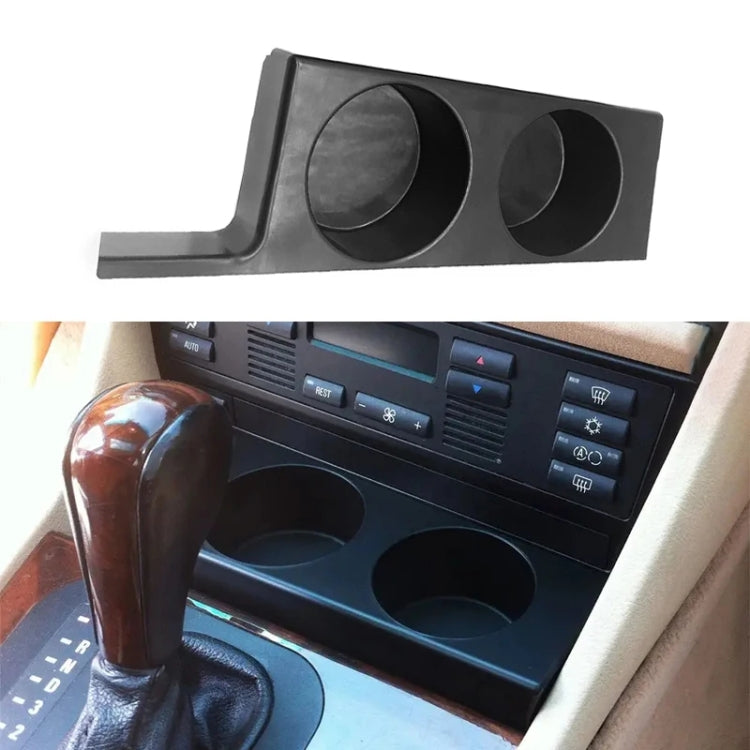 For BMW 5 Series E39/528i/530i/M5 Left-hand Drive Car Central Control Cup Holder, Color: Carbon Grain With Groove - Car Drink Holders by PMC Jewellery | Online Shopping South Africa | PMC Jewellery | Buy Now Pay Later Mobicred