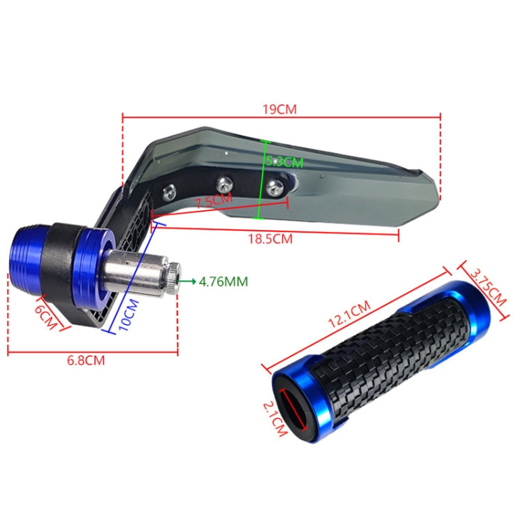 4 In 1 Motorcycle Modification Accessories Horn Windshield Windproof Protective Cover+Handlebar Plastic Throttle Grip Accessories(Silver) - Grips by PMC TechLife | Online Shopping South Africa | PMC TechLife | Buy Now Pay Later Mobicred