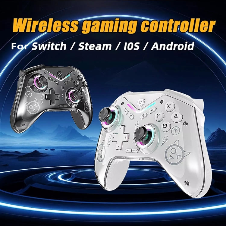 CM-619  Bluetooth Game Controller Programmable with RGB Lights for Switch / Steam Deck / PC / IOS / Android(White) - Gamepads by PMC Jewellery | Online Shopping South Africa | PMC Jewellery | Buy Now Pay Later Mobicred