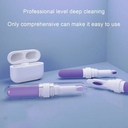 2pcs 3-in-1 Multi-purpose Bluetooth Earphone Cleaning Pen Keyboard Cleaning Brush(Purple) - Other Accessories by PMC Jewellery | Online Shopping South Africa | PMC Jewellery | Buy Now Pay Later Mobicred