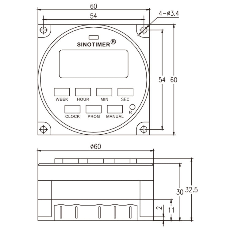 SINOTIMER TM618SH  1 Second Interval Digital LCD Timer Switch Programmable Time Relay 5V - Switch by SINOTIMER | Online Shopping South Africa | PMC Jewellery | Buy Now Pay Later Mobicred