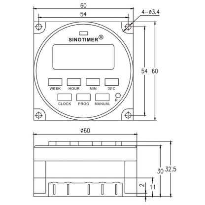 SINOTIMER TM618SH  1 Second Interval Digital LCD Timer Switch Programmable Time Relay 5V - Switch by SINOTIMER | Online Shopping South Africa | PMC Jewellery | Buy Now Pay Later Mobicred