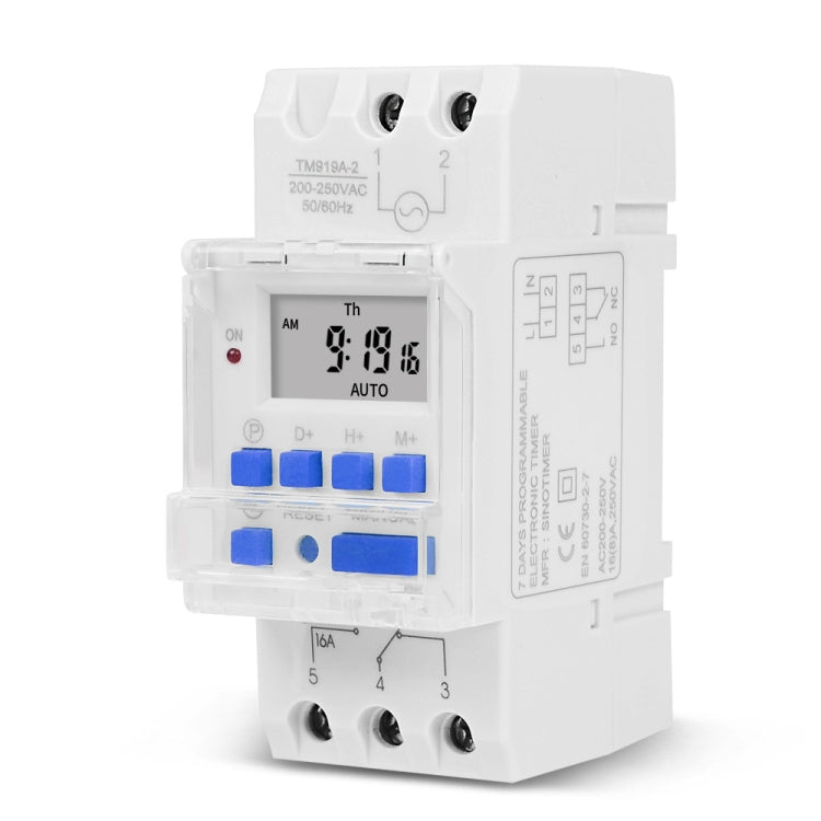 SINOTIMER TM919A-3 24V 16A Din Rail Mount Digital Timer Switch Microcomputer Weekly Programmable Time Relay Control - Switch by SINOTIMER | Online Shopping South Africa | PMC TechLife | Buy Now Pay Later Mobicred