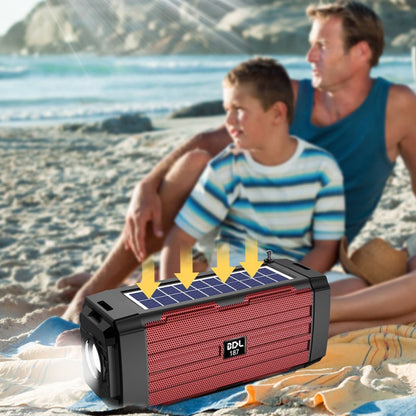 BDL-187 LED Light Solar Wireless Bluetooth Speaker Portable Outdoor Camping FM Radio(Blue) - Radio Player by PMC Jewellery | Online Shopping South Africa | PMC Jewellery | Buy Now Pay Later Mobicred