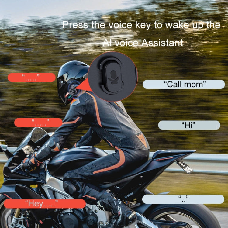 KUQIBAO Motorcycle Helmet Waterproof Bluetooth Headset With Light(Soft Microphone) - Motorcycle Walkie Talkie by KUQIBAO | Online Shopping South Africa | PMC Jewellery | Buy Now Pay Later Mobicred