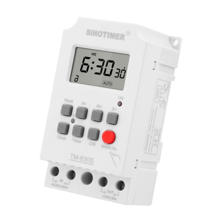 SINOTIMER TM630S-K 85-265V AC 30A Timer Switch 1 Second Interval Weekly Programmable Time Relay - free shipping - PMC TechLife - Order now!