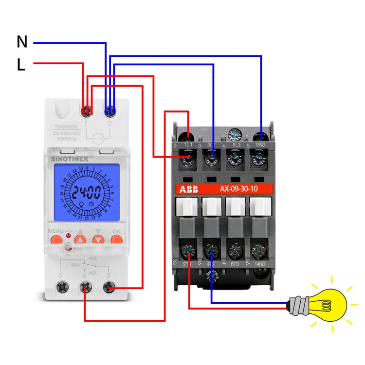 SINOTIMER  TM929BKL 85-265V 30A 24hrs Digital Analogue Din Module Time Switch With Backlight - free shipping - PMC TechLife - Order now!