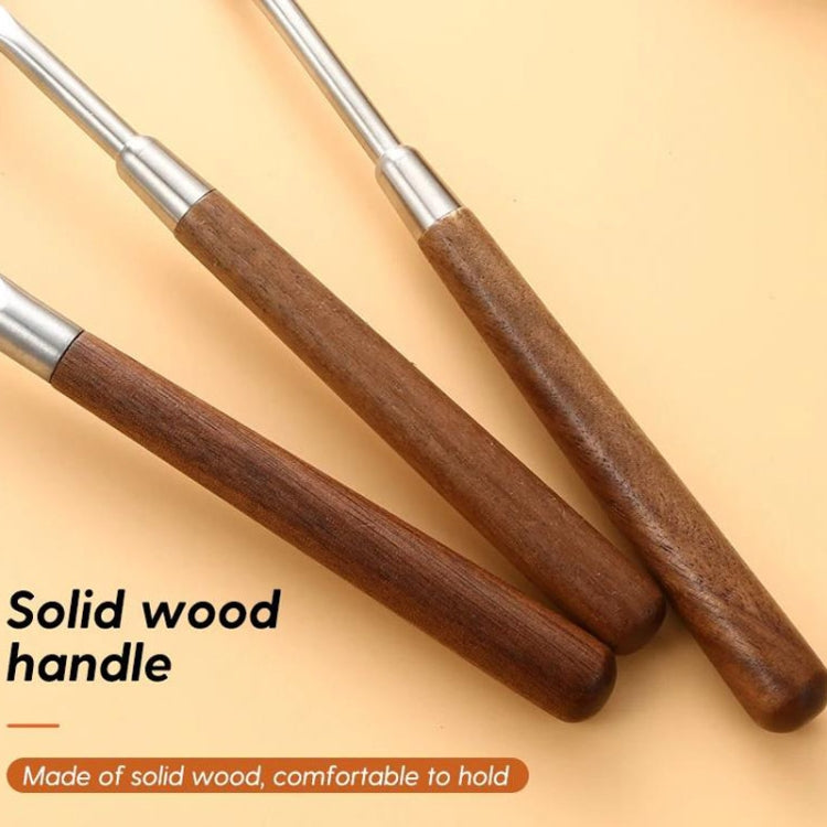 304 Stainless Steel Walnut Handle Cooking Tools Home Restaurant Kitchen Gadgets, Style: Cake Spatula - Cooking Tools by PMC TechLife | Online Shopping South Africa | PMC TechLife | Buy Now Pay Later Mobicred