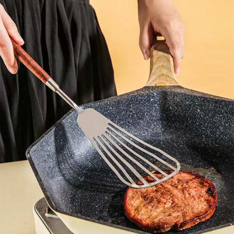 304 Stainless Steel Walnut Handle Cooking Tools Home Restaurant Kitchen Gadgets, Style: Rice Spoon - Cooking Tools by PMC TechLife | Online Shopping South Africa | PMC TechLife | Buy Now Pay Later Mobicred