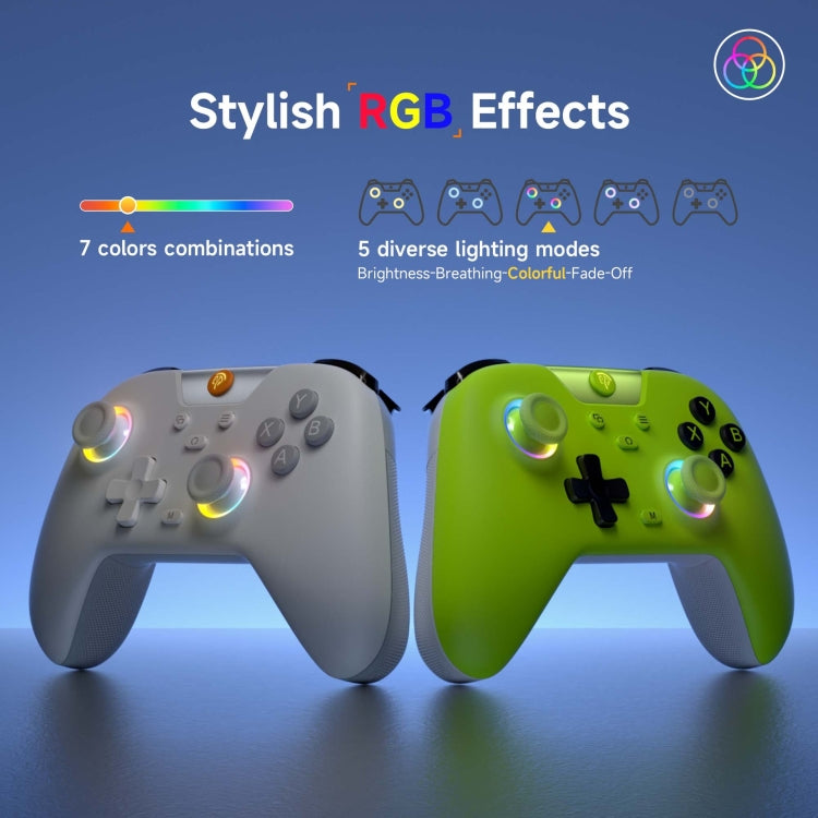 EasySMX X05 Wireless Gamepad Hall RGB Effect Controller For PC / Phone / Switch / Steam Deck(Green) - Gamepads by EasySMX | Online Shopping South Africa | PMC Jewellery | Buy Now Pay Later Mobicred