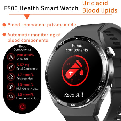 F800 Wellness Smart Watch Blood Pressure ECG Electrocardiogram SOS Alarm Pedometer Sports Watch, Color: Black Rubber - Sport Watches by PMC Jewellery | Online Shopping South Africa | PMC Jewellery | Buy Now Pay Later Mobicred