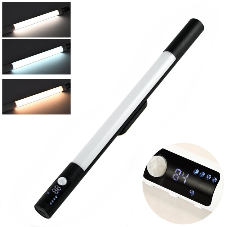 Rechargeable Under Cabinet LED Motion Sensor Night Light with Digital Display 1200mAH(Black) - Sensor LED Lights by PMC TechLife | Online Shopping South Africa | PMC TechLife | Buy Now Pay Later Mobicred