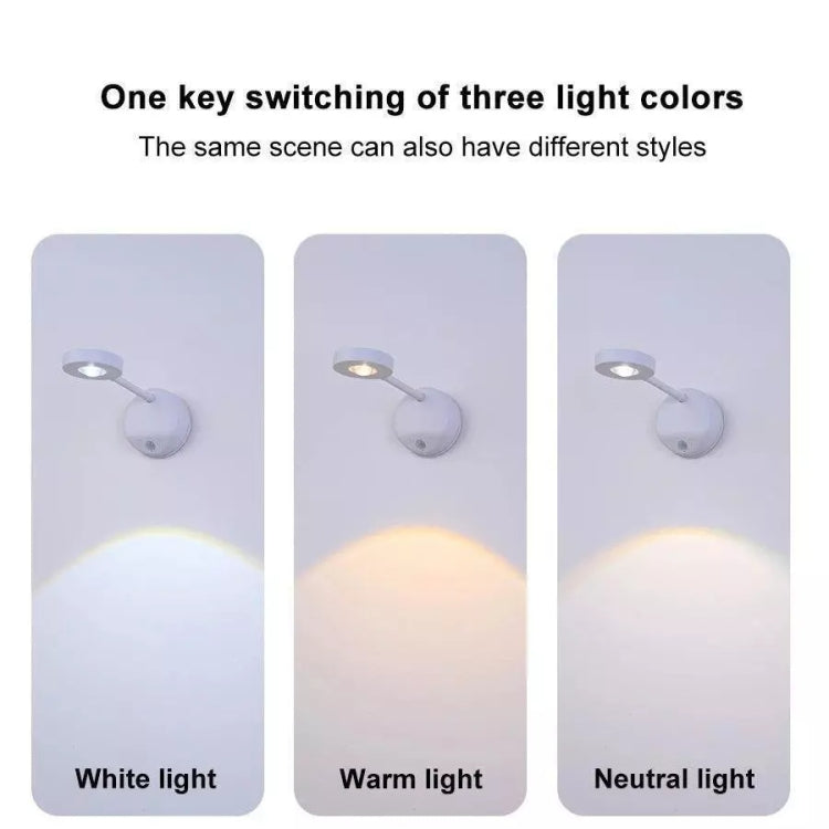 Rechargeable LED Motion Sensor Wireless Spotlight With Remote Control 2000mAH White - Sensor LED Lights by PMC TechLife | Online Shopping South Africa | PMC TechLife | Buy Now Pay Later Mobicred