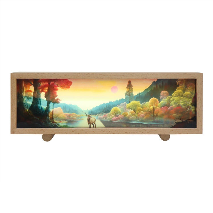 Warm Light Touch Control Wooden Acrylic Atmosphere Lightbox Decoration Painting Night Light(Beech) - free shipping - PMc TechLife - Order now!