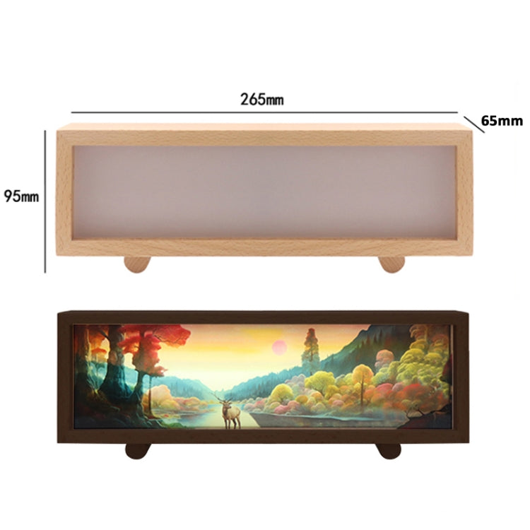Warm Light Touch Control Wooden Acrylic Atmosphere Lightbox Decoration Painting Night Light(Beech) - free shipping - PMc TechLife - Order now!