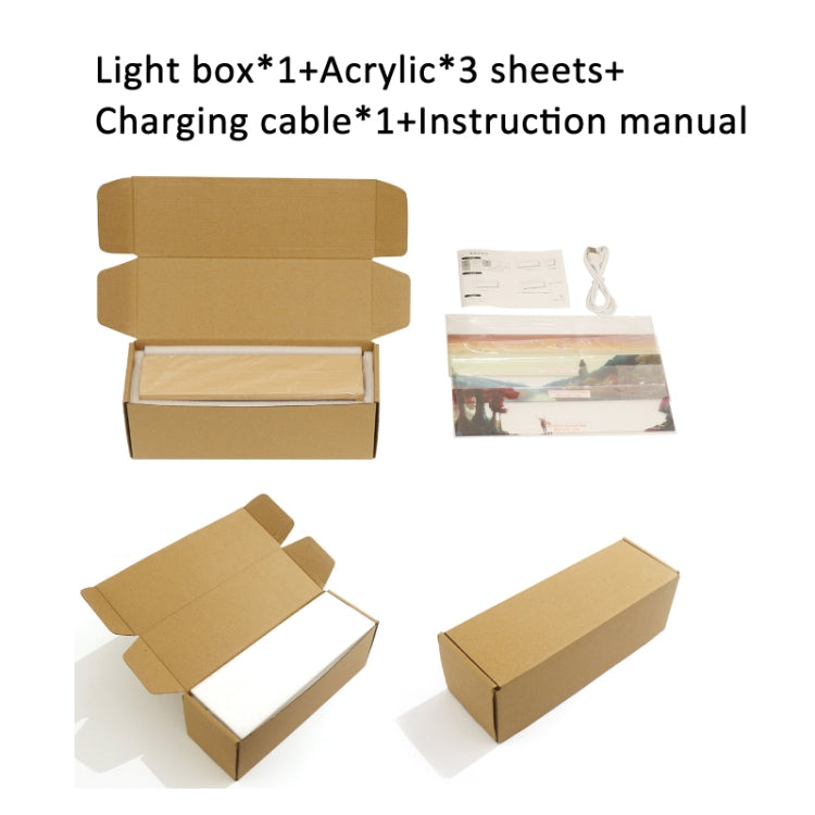 Warm Light Touch Control Wooden Acrylic Atmosphere Lightbox Decoration Painting Night Light(Beech) - free shipping - PMc TechLife - Order now!